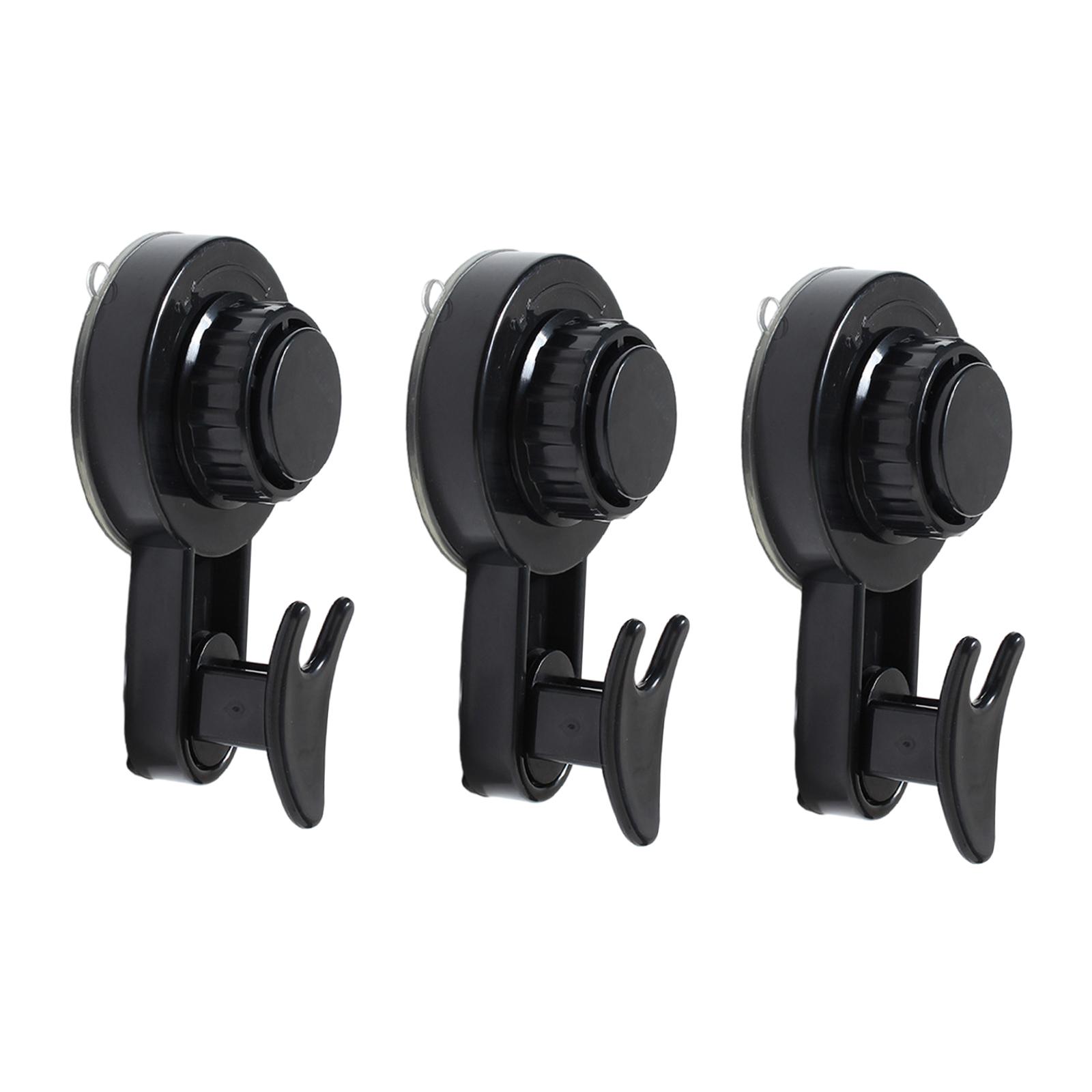 Bothyi - Ganchos De Succión Ganchos De Ducha Ganchos De Toalla De Cocina Para Hotel Apartamento Hogar Negro