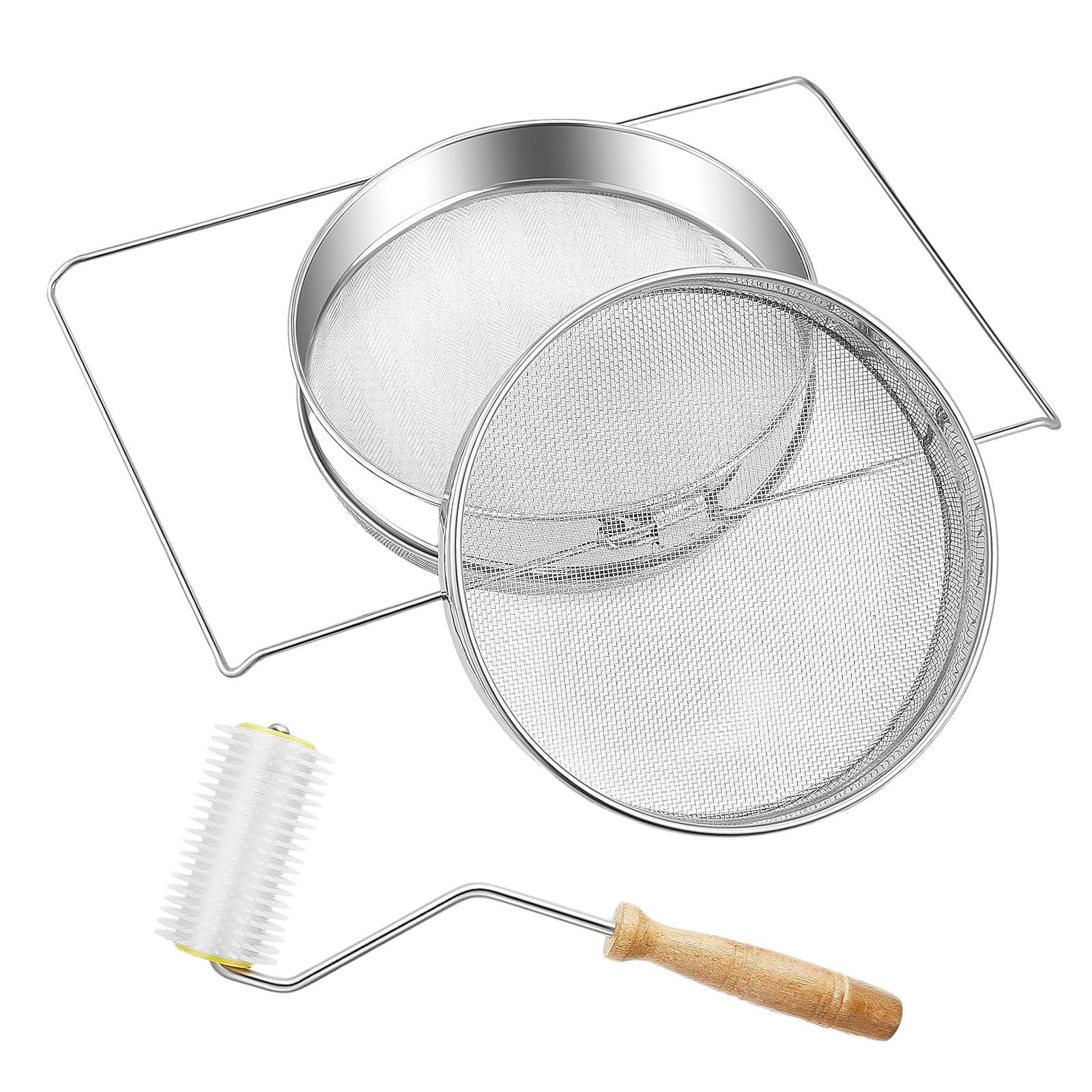 Ioensy - Filtro Extractor De Miel Home Farm Filtro De Malla De Doble Tamiz Kit De Colador De Miel