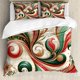 thumbnail image 1 of Lunarable Snowflake Duvet Cover Set Winter Theme Christmas Illustration Cold Weather Season Inspired Celebration Decorative, 1 of 4