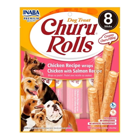 Inaba - Churu Rolls - Palitos Pollo Con Salmón Para Perro 96 Gr