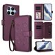 thumbnail image 1 of Funda Cartera Mariposa para [Xiaomi 17T Pro] con Soporte y Cremallera Violeta, 1 of 6