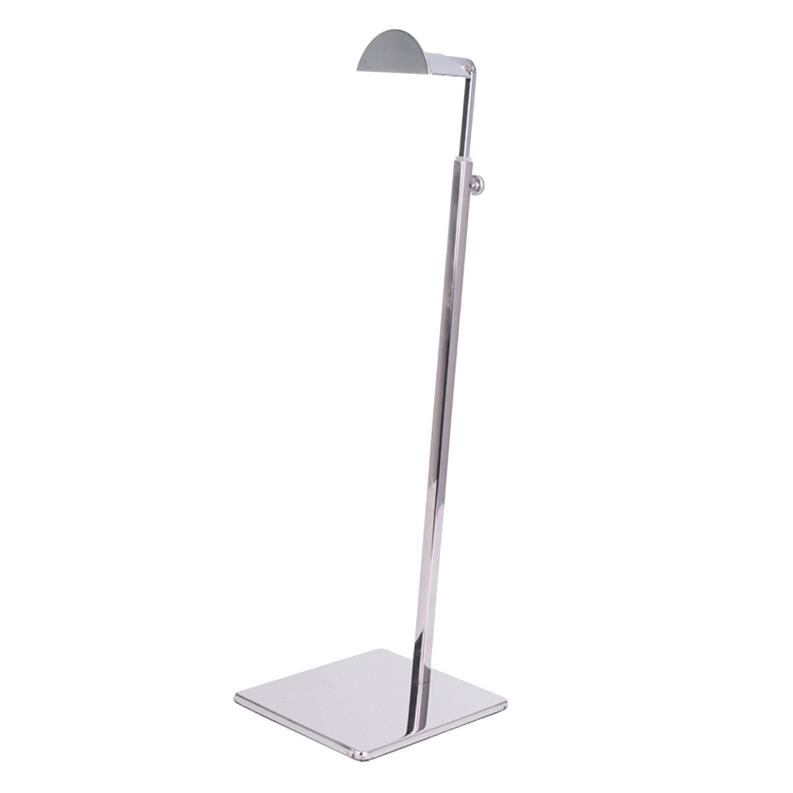 Magideal - Soporte De Exhibición Para Bolsos, Estante De Exhibición Ajustable De Metal Pulido Para Bolsos, Organizador, Soporte Para Bolsas De Almacenamiento Par , Plata Cuadrada Cuadrado Plata