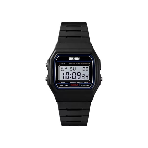SKMEI 1412 NEGRO – Reloj Digital para Mujer, Retro, Resistente al Agua y Funcional