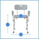 thumbnail image 2 of Silla de ducha Medline con respaldo y reposabrazos acolchados, 2 of 6