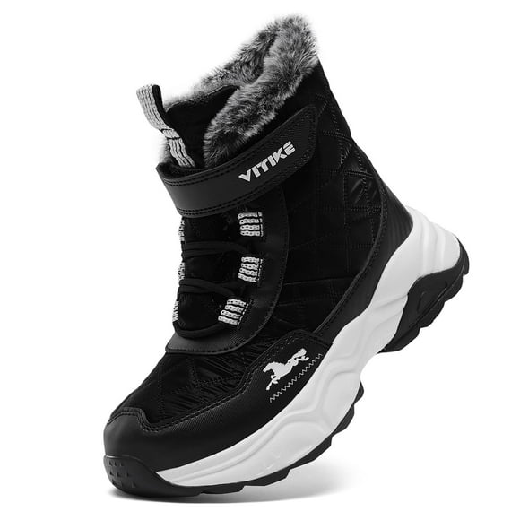 Botas de senderismo VITUOFLY para niños y niñas, cálidas para invierno y nieve, talla 2.5