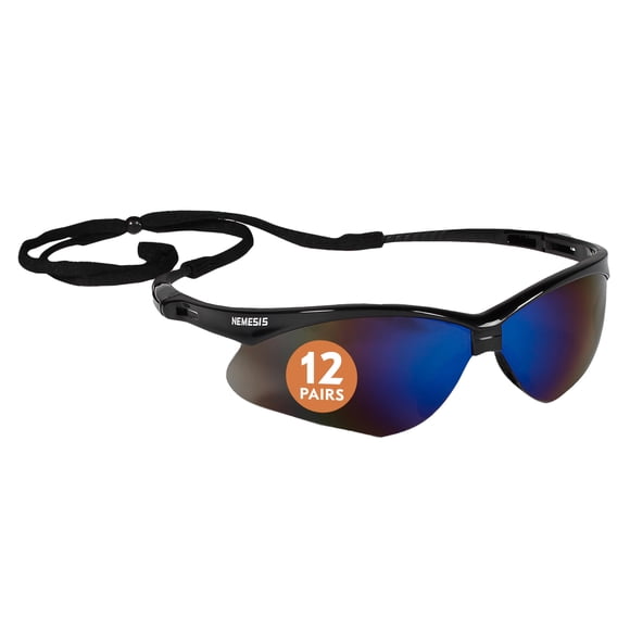 Gafas de seguridad KLEENGUARD V30 Nemesis, unisex, lentes azules, 12 unidades