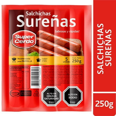 Salchicha Sureña 5 Un 250 G Super Cerdo