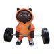 thumbnail image 2 of Estatuilla De Gato Creativa Divertida Linda Escultura De Gato De Fitness Para Mujeres Escritorio Oficina Naranja, 2 of 5