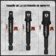 thumbnail image 3 of Set Herramientas 7 Adaptadores Reductores Impacto 1/4 3/8 1/2, 3 of 6