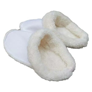 Genérico - Forro De Zapatillas De Felpa, Funda Gruesa De Felpa Con Agujeros Para Zapatos, Para Baño, Cocina, 25 Cm, Blanco