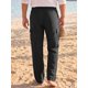 thumbnail image 3 of INSPIRE CHIC Pantalones Cargo de Lino para Hombre, Casuales, Transpirables, con Cintura de Cordón y Pierna Recta, Talla S, Negro, 3 of 5