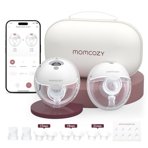 Momcozy M5 Smart Extractor de Leche Eléctrico, Sacaleches Manos Libres, Regalo Mamá Lactante, Portátil