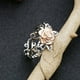 thumbnail image 3 of 1pc Elegant Rose Gold Flower Ring - Universal Color Separation Engagement Ring for European and American Women, 3 of 4