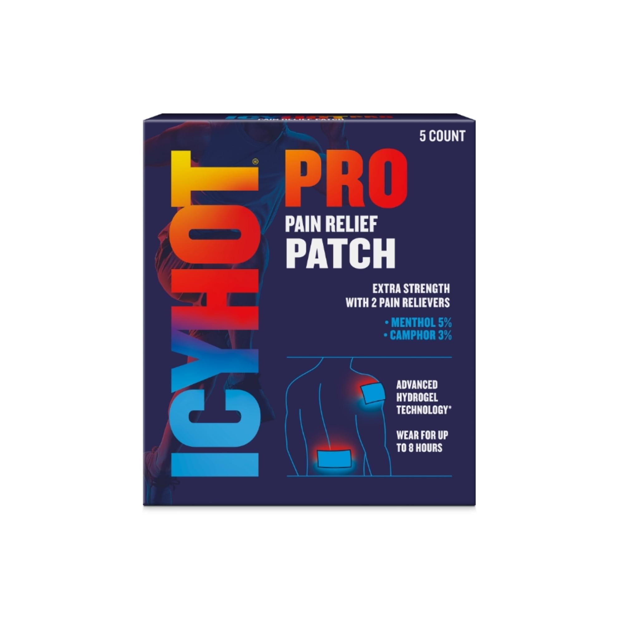 Parches Para Aliviar El Dolor Icy Hot Pro No-mess Con Mentol Y Alcanfor