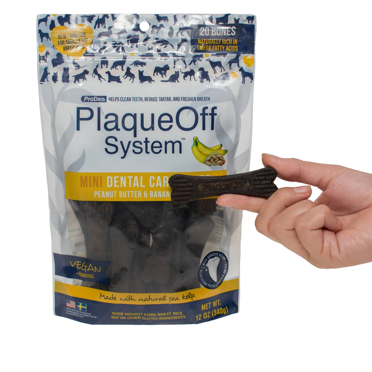 Proden - Plaqueoff Hueso Dental Mantequilla Mani Y Banana 340 Grs