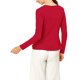 thumbnail image 3 of INSPIRE CHIC Cárdigan de punto abierto con lazo al frente, manga larga y dobladillo con volantes para mujer, regreso a clases, talla S, rojo, 3 of 7