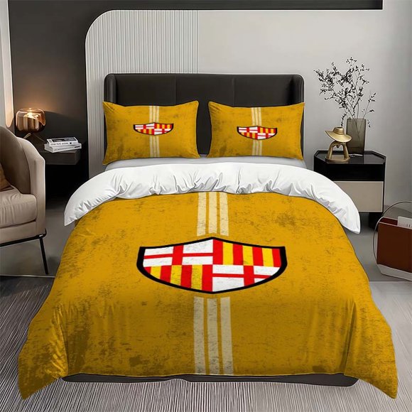 3pcs England Catalan Coat of Arms Themed Bedding Set Including Duvet Cover And Pillowcases Soft