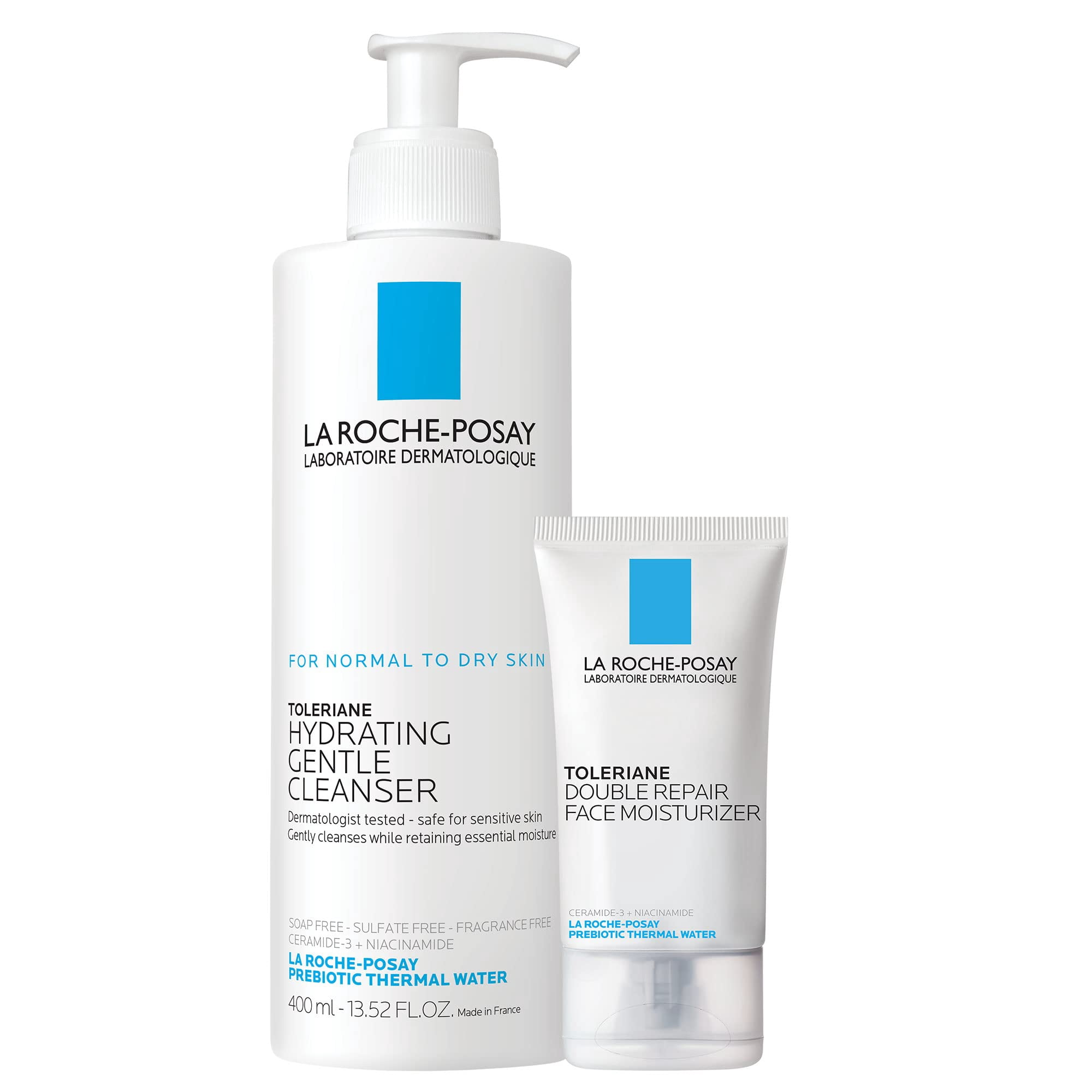 Set De Cuidado De La Piel La Roche-posay Toleraine Double Repair 40 Ml/400 Ml