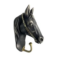 Magideal - Colgador De Pared Con Cabeza De Caballo, Gancho Para Toalla De Resina Con Cabeza De Caballo, Abrigo Rústico Con Forma De Animal Y Gancho Para Sombrero Estilo C