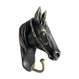 Magideal - Colgador De Pared Con Cabeza De Caballo, Gancho Para Toalla De Resina Con Cabeza De Caballo, Abrigo Rústico Con Forma De Animal Y Gancho Para Sombrero Estilo C