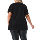 thumbnail image 3 of Agnes Orinda Blusas de Mujer Tallas Grandes Cuello en V Metálico Manga Corta Camiseta Tops de Fiesta 3X Negro, 3 of 6