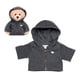 thumbnail image 2 of Polerón Build a Bear gris oscuro con cierre y capucha, 2 of 2