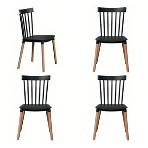 Klik Muebles - Pack De 4 Sillas Windsor Negras
