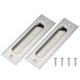 thumbnail image 1 of Uxcell 2 Piezas Tiradores Empotrados, Manija de Puerta Corredera Rectangular de Acero Inoxidable de 5.6" con Tornillos para Hogar Baño Granero Armario Ventana, Tono Plateado, 1 of 6