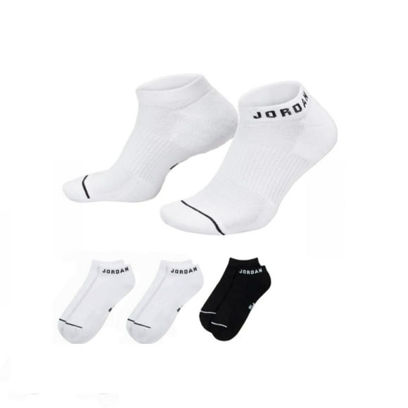 Calcetines Pack x3 Jordan Cortos Everyday Dri Fit Blanco y Negro