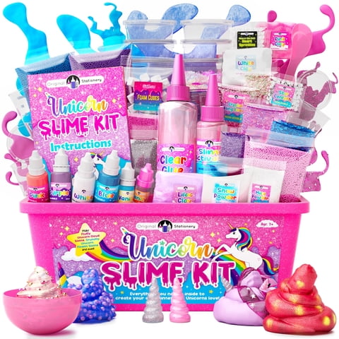 Kit De Slime Original Stationery Unicornio 25 Complementos Niñas 10 A 12 Años