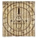 thumbnail image 1 of Cortina de ducha con símbolo misterioso de Gravity Falls, juego de cortina de baño con ganchos, tamaño 60 x 72 pulgadas, 1 of 3