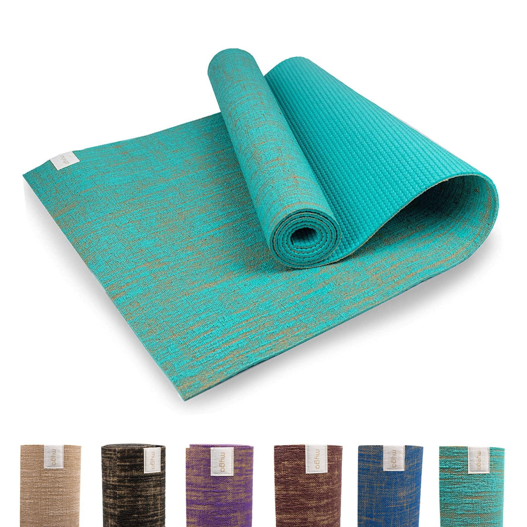 Mat De Yoga Myga De Yute Ecológico 183 X 61 Cm, 5 Mm De Grosor