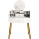 thumbnail image 1 of Tocador Maquillaje Madera Blanco + Espejo Luz Led Demi Compact, 1 of 3