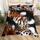 thumbnail image 1 of v1117 Bed Sheets Zebra Print Bedding Set, Striped Zebra Animal Print Decorative Quilted Piece Comforter Cover with Pillow Shams, King Size 3-Piece Bedding Set (1 Duvet Cover + 2 Pillow Shams) Bed Sh, 1 of 5