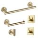 thumbnail image 5 of Juego de Accesorios de Baño Cepillado Barra de Toalla Acero Inoxidable a Prueba de Herrumbre Servicio Pesado Estilo Moderno de 5 Piezas Estilo Redondo , ORO Oro B, 5 of 5