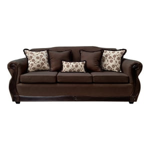 América Decora - Sofá Con Resorte Estructural Grand Santi Chenille 4 Personas Café