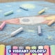 thumbnail image 2 of Juego de tizas Jumbo Sidewalk READY 2 LEARN, 20 barras de 9 colores para niños, 2 of 8
