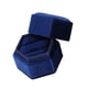 thumbnail image 4 of Caja De Anillo Caja De Regalo Empaquetado De Joyería Caja De Regalo Hexagonal Para Propuesta Azul Marino, 4 of 5