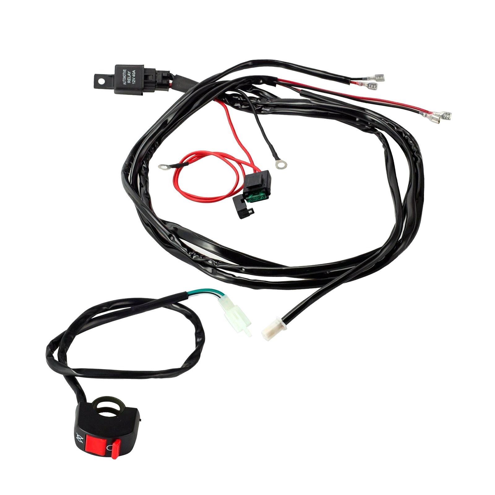 Magideal - Compatibilidad Del Arnés De Cableado Barras De Luces Led Para Luces De Conducción En Tierra Atv