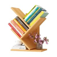 Importclick - Librero Organizador Inclinado Repisa Café 30X15X62 Cm