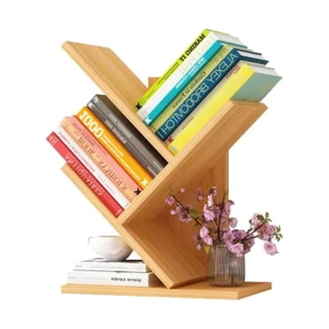 Importclick - Librero Organizador Inclinado Repisa Café 30X15X62 Cm