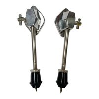 Magideal - 2 Patas De Tambor De Metal, Soporte Para Patas De Tom De Piso De Tambor, Reemplazo, Ajuste De Tambor, Pies De Tambor, Piezas De Percusión, Patas De Bo Corto