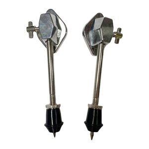 Magideal - 2 Patas De Tambor De Metal, Soporte Para Patas De Tom De Piso De Tambor, Reemplazo, Ajuste De Tambor, Pies De Tambor, Piezas De Percusión, Patas De Bo Corto