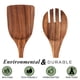 thumbnail image 3 of Utensilios de cocina de madera de teca para cocinar, antiadherentes, naturales y saludables, juego de 2 piezas, 3 of 5