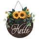 thumbnail image 3 of Flor Hola Cartel De Bienvenida Coronas Guirnalda Cartel Colgante Para Pared Ventanas Girasol, 3 of 5