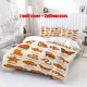 thumbnail image 1 of 3pcs Orange Animal Illustrated Bedding Set | 1 Duvet Cover + 2 Pillowcases Polyester, 1 of 5