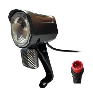 Ioensy - Faro De Bicicleta Eléctrica Con Cable Voltaje Universal Diy Led Conector Impermeable