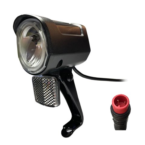 Ioensy - Faro De Bicicleta Eléctrica Con Cable Voltaje Universal Diy Led Conector Impermeable