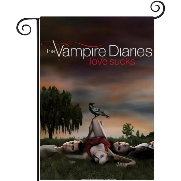 Diarios de Vampiros-bandera de jardín temática. Regalo perfecto para fans, amigos y familiares, ideal para actividades al aire libre y decoración de fiestas.28CM*45CM