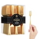thumbnail image 1 of Minitenedores dorados desechables para postres, 10 cm, paquete de 100, 1 of 6